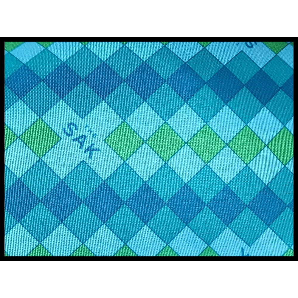 THE SAK Woven Knit Y2K Zipper Shoulder Bag Purse Black Green Blue Diamond Lining - Picture 9 of 13